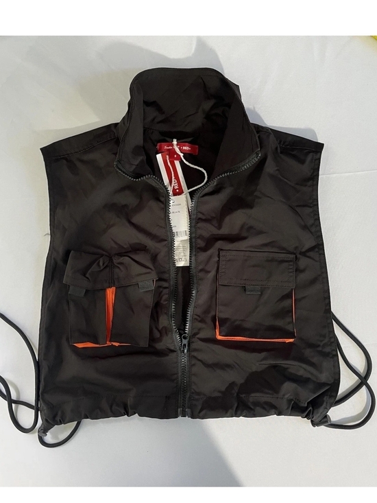 smoke rise red Other - Smoke Rise RED Utility Cargo Vest Drawstring Streetwear Techwear Size M NWT